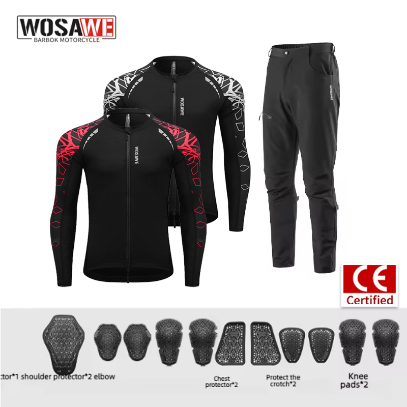 Motorcycle Gear For Summer - WOSAWE Men Motorcycle Riding Suit Spring