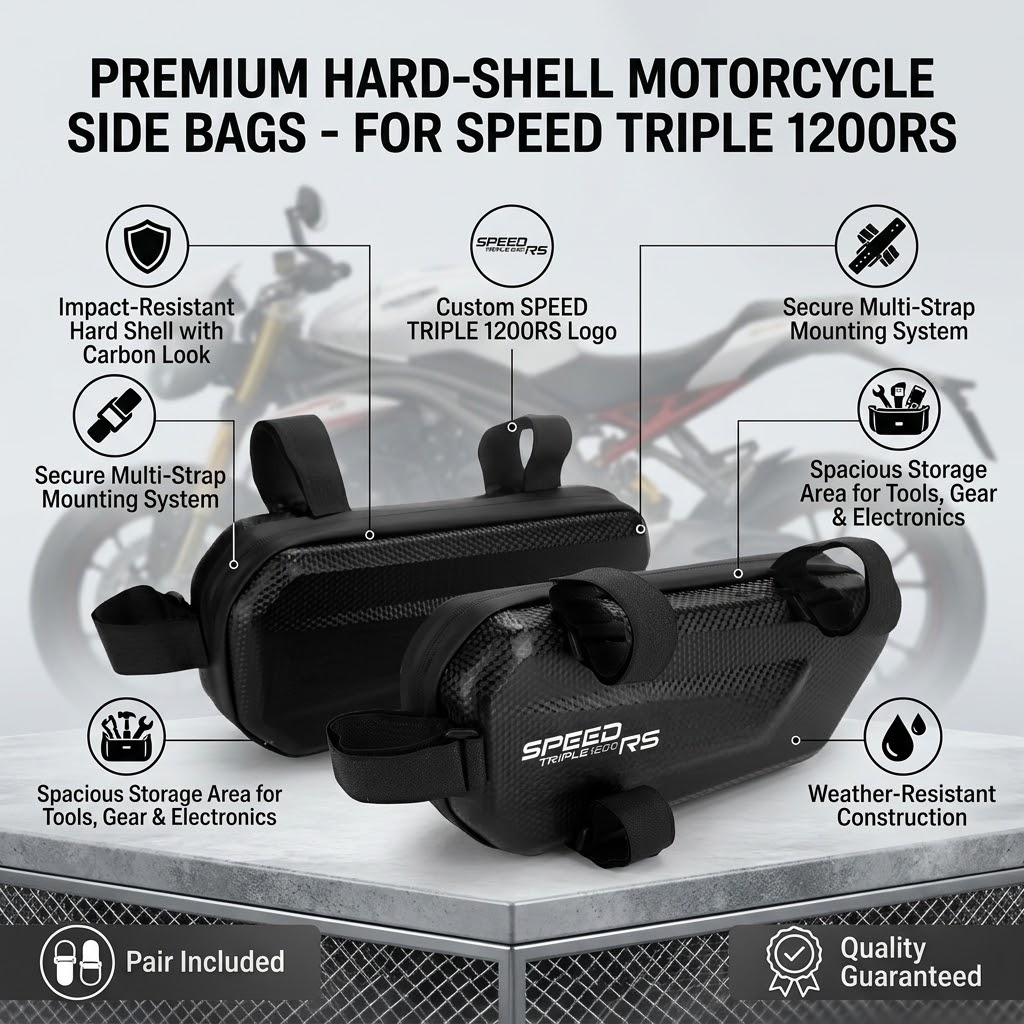 Motorcycle Gear Logo - 360° Waterproof Protection Hard Shell 3L