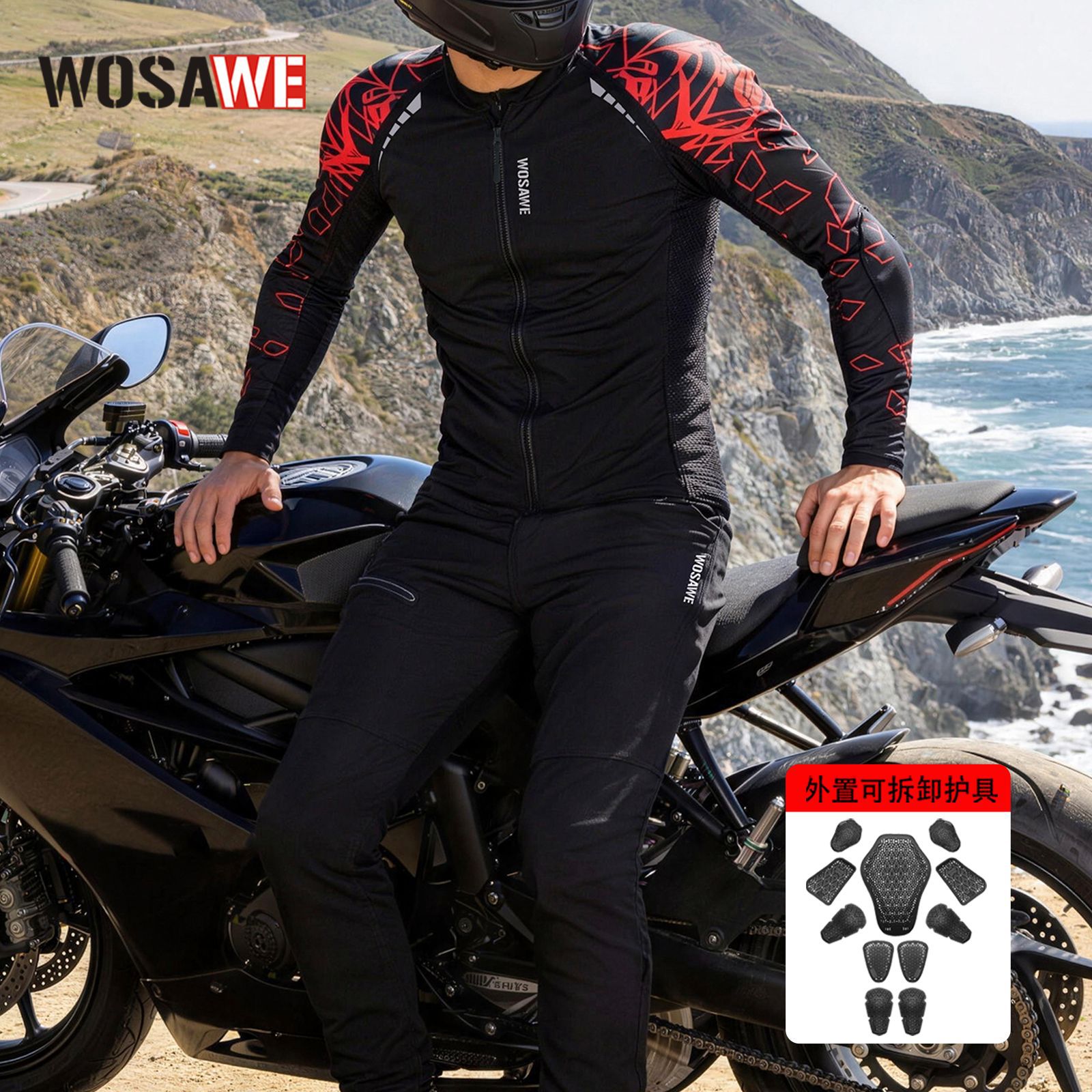 WOSAWE Men Motorcycle Riding S - đánh giá và giá Motorcycle Gear For Summer