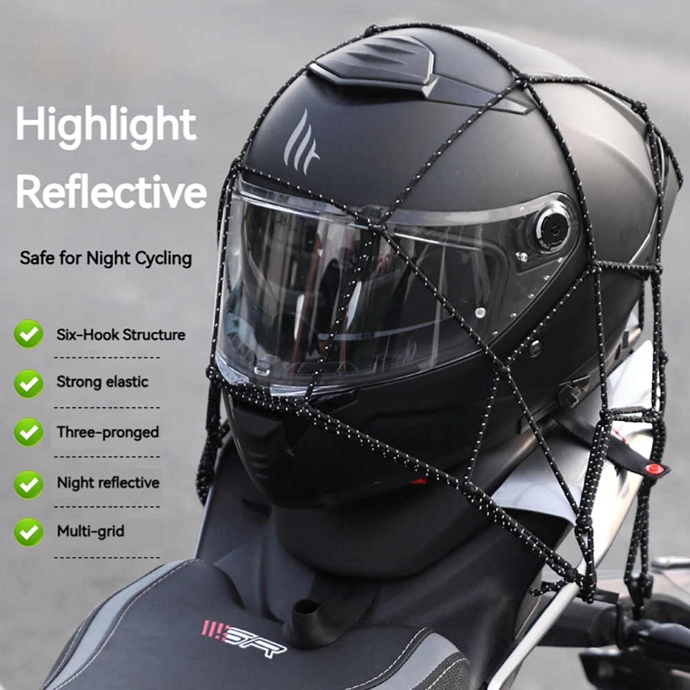 6 Hooks Luggage Net Protective - đánh giá và giá Motorcycle Gear Mesh